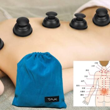 TAKUBOTA カッピング シリコンカッピング 吸い玉 ポータブル ソフトヘルスカッピング ブラック 8個セット CAPI-001